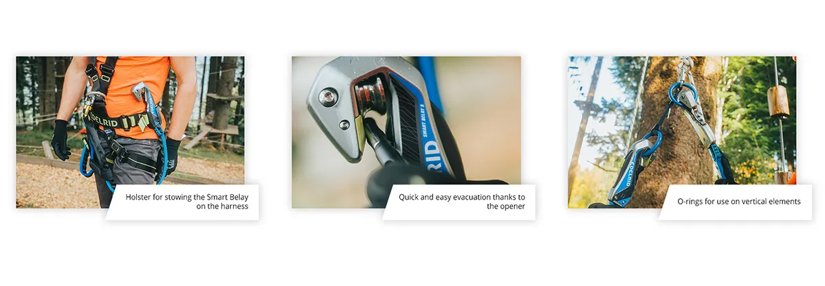 Edelrid Smart Belay X communicating pulley carabiners