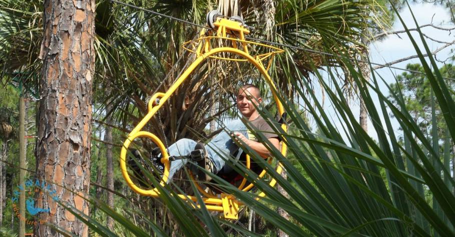 ¡Paseo entre los árboles en bicicleta!